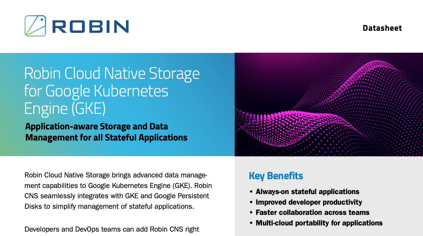 Robin Cloud Native Storage for GKE