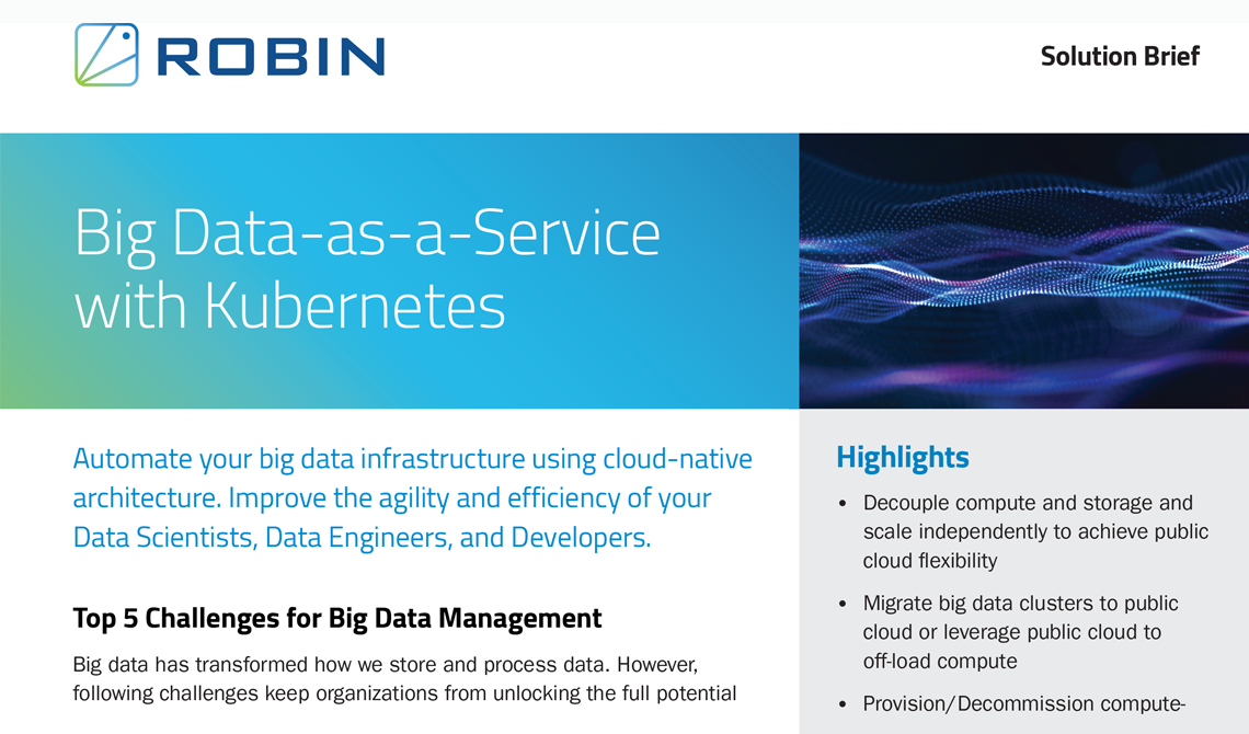 Big Data-as-a-Service with Kubernetes – Solution Brief