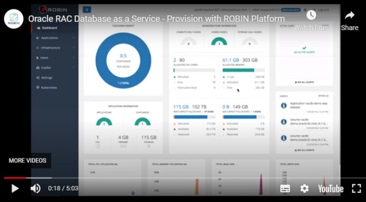 Provision Oracle RAC Database as a Service with Robin Platform