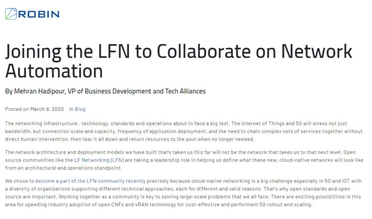 Joining the LFN to Collaborate on Network Automation