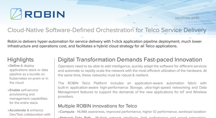 Cloud-Native Software-Defined Orchestration for Telco Service Delivery