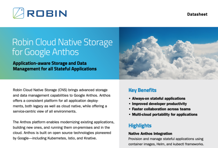 Robin Cloud Native Storage for Google Anthos