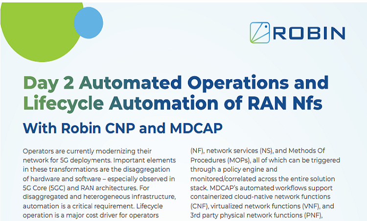 Day 2 Automated Operations and Lifecycle Automation of RAN NFs